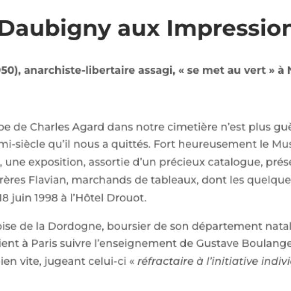 Peintres de l'école de Crozant Documents Charles-Jean Agard (1866-1950), anarchiste-libertaire assagi, « se met au vert » à Nesles custom text