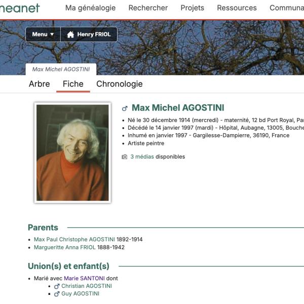 Peintres de l'école de Crozant Documents Généanet - Max Agostini custom text
