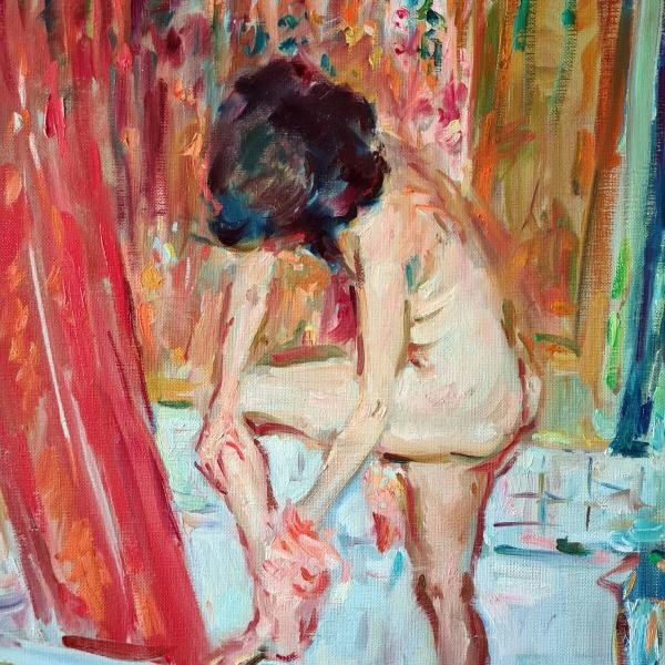 Peintres de l'école de Crozant Agostini Max Max AGOSTINI - Le Bain custom text