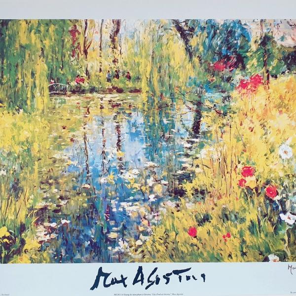 Peintres de l'école de Crozant Agostini Max Galerie Martin-Les nénuphars à Giverny. custom text