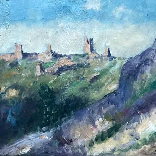 Peintres de l'école de Crozant Alluaud Eugène ALLUAUD Eugène - Les ruines de Crozant custom text