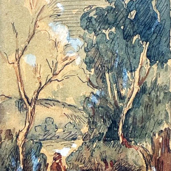Peintres de l'école de Crozant Alluaud Eugène Eugène Alluaud - Paysage de Creuse custom text