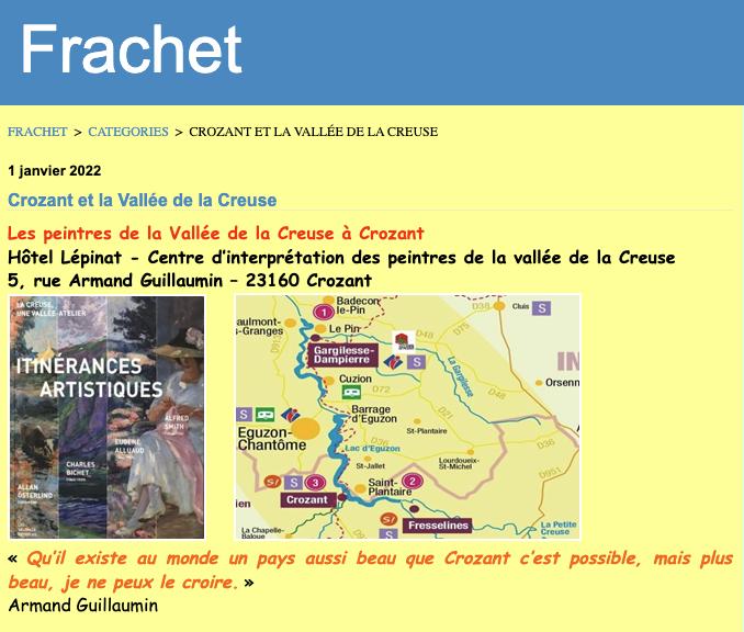 Peintres de l'école de Crozant Autres Frachet - Crozant et la Vallée de la Creuse custom text