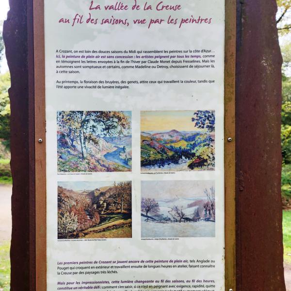 Peintres de l'école de Crozant Autres Marque page parking de la Sédelle à Crozant custom text