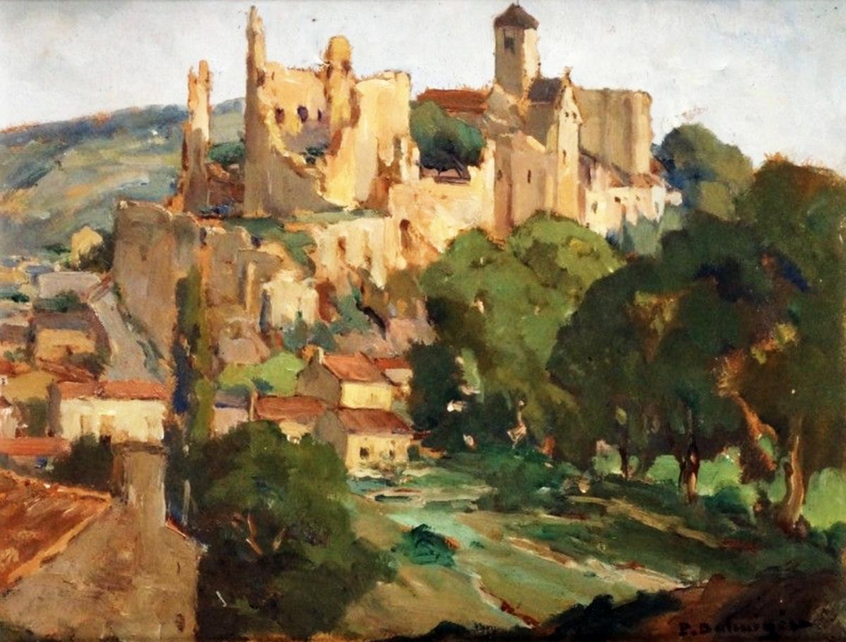 Peintres de l'école de Crozant Balmigère Paul Balmigere Paul - Chauvigny les deux chapeaux custom text