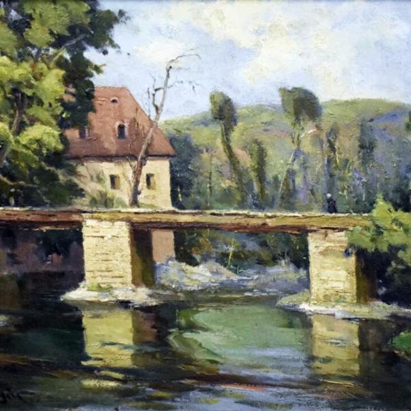 Peintres de l'école de Crozant Balmigère Paul Balmigere Paul - Moulin de la Folie à Crozant custom text