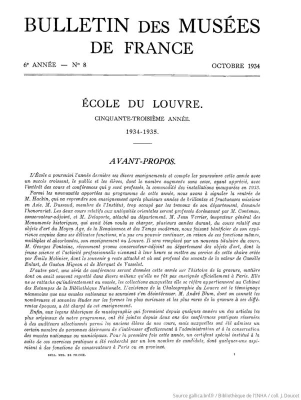Peintres de l'école de Crozant Bilbiographie Bulletin des musées de France - 1934 custom text