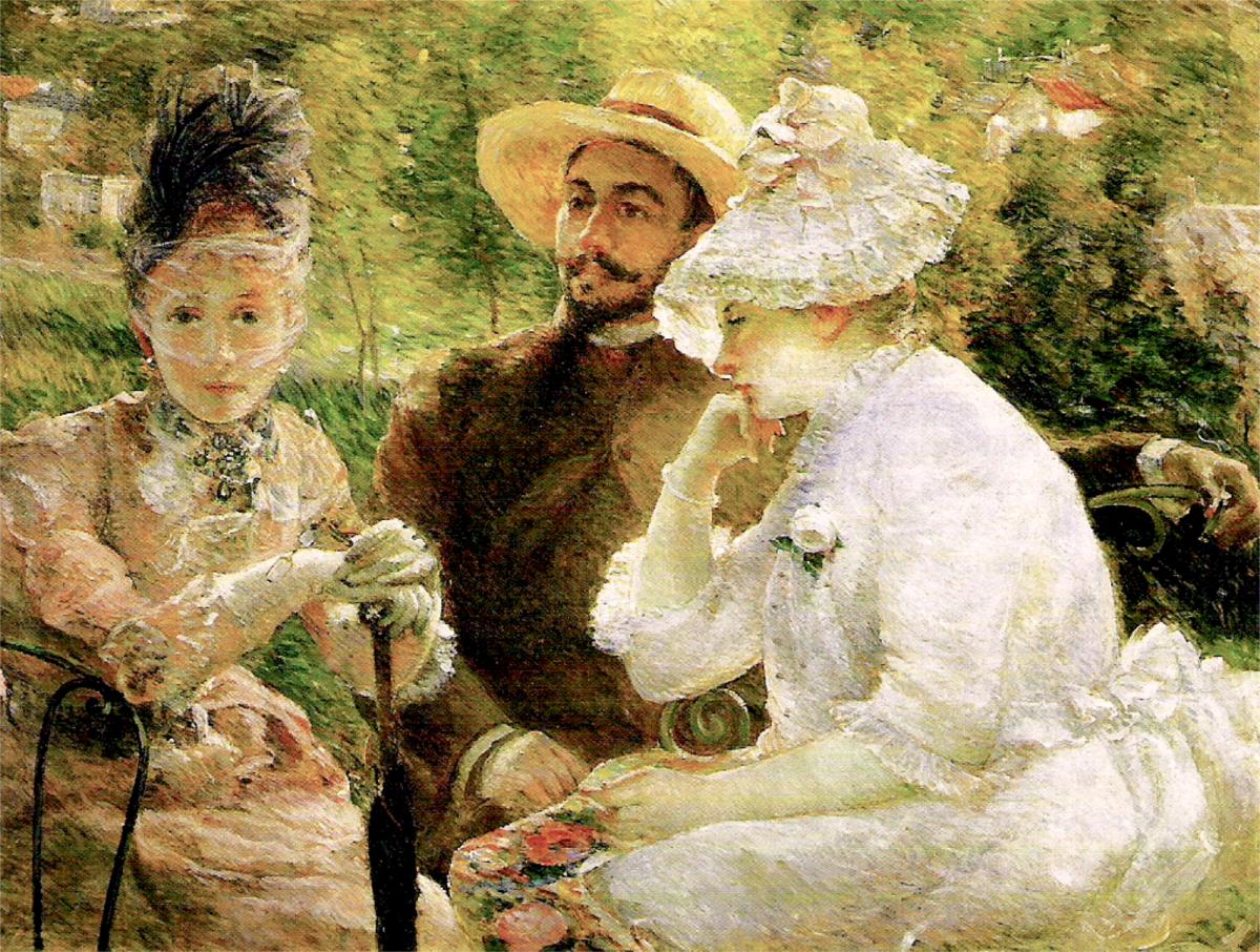 Peintres de l'école de Crozant Bracquemond Marie Marie Braquemond - Sur la terrasse à Sèvre custom text
