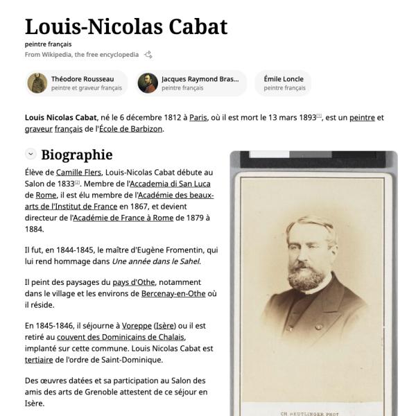 Peintres de l'école de Crozant Documents Wikiwand - Louis-Nicolas Cabat custom text