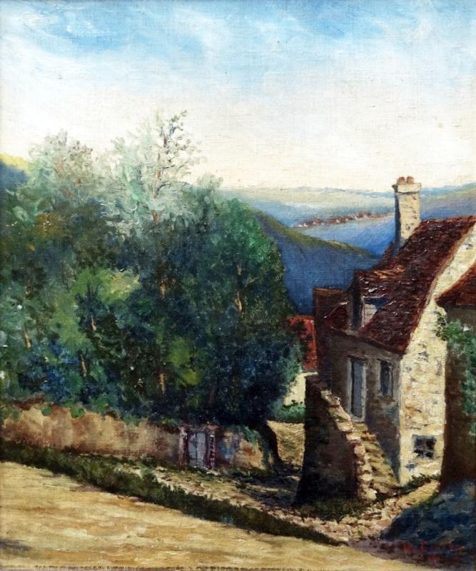 Peintres de l'école de Crozant Coulon Henri Henri Coulon - Village du Pin en Creuse custom text