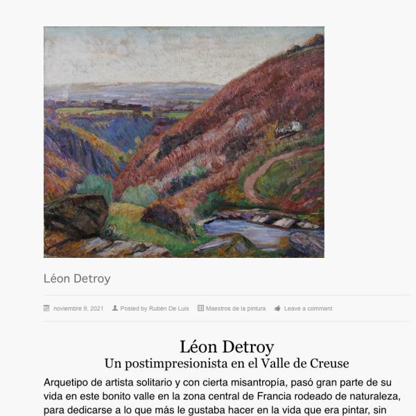 Peintres de l'école de Crozant Documents Léon Detroy - Un postimpresioniste en el Valle de Creuse custom text
