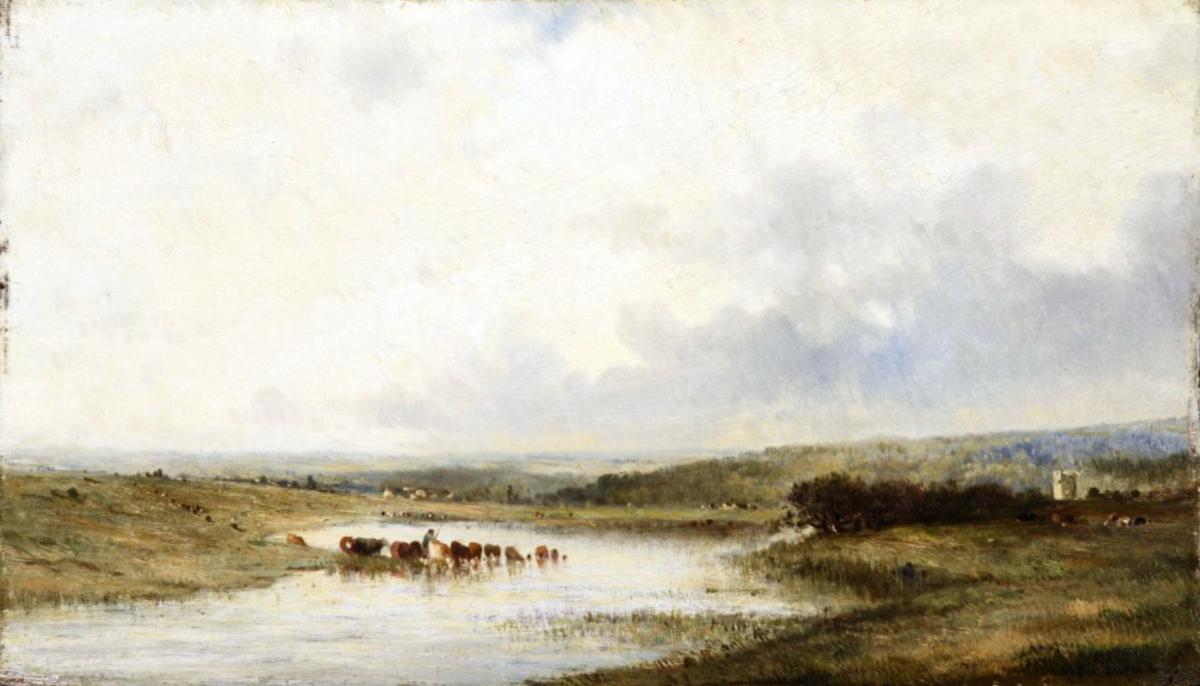 Peintres de l'école de Crozant Dupré Léon-Victor Léon-Victor Dupré - Environs de l'Isle Adam custom text