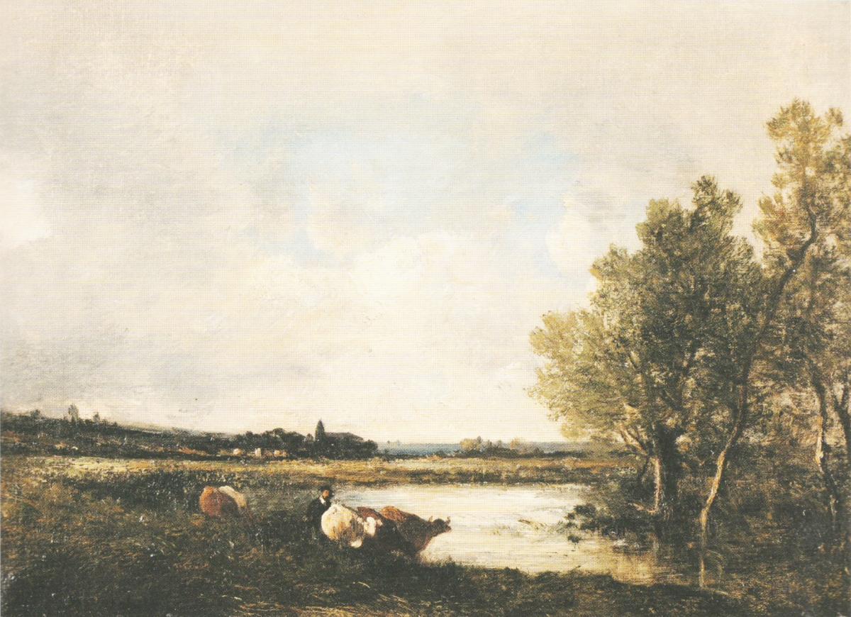 Peintres de l'école de Crozant Dupré Léon-Victor Léon-Victor Dupré - Rivière du Bas-Berry custom text