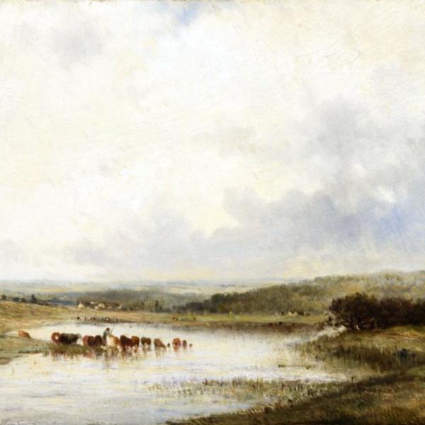 Peintres de l'école de Crozant Dupré Léon-Victor Léon-Victor Dupré - Environs de l'Isle Adam custom text