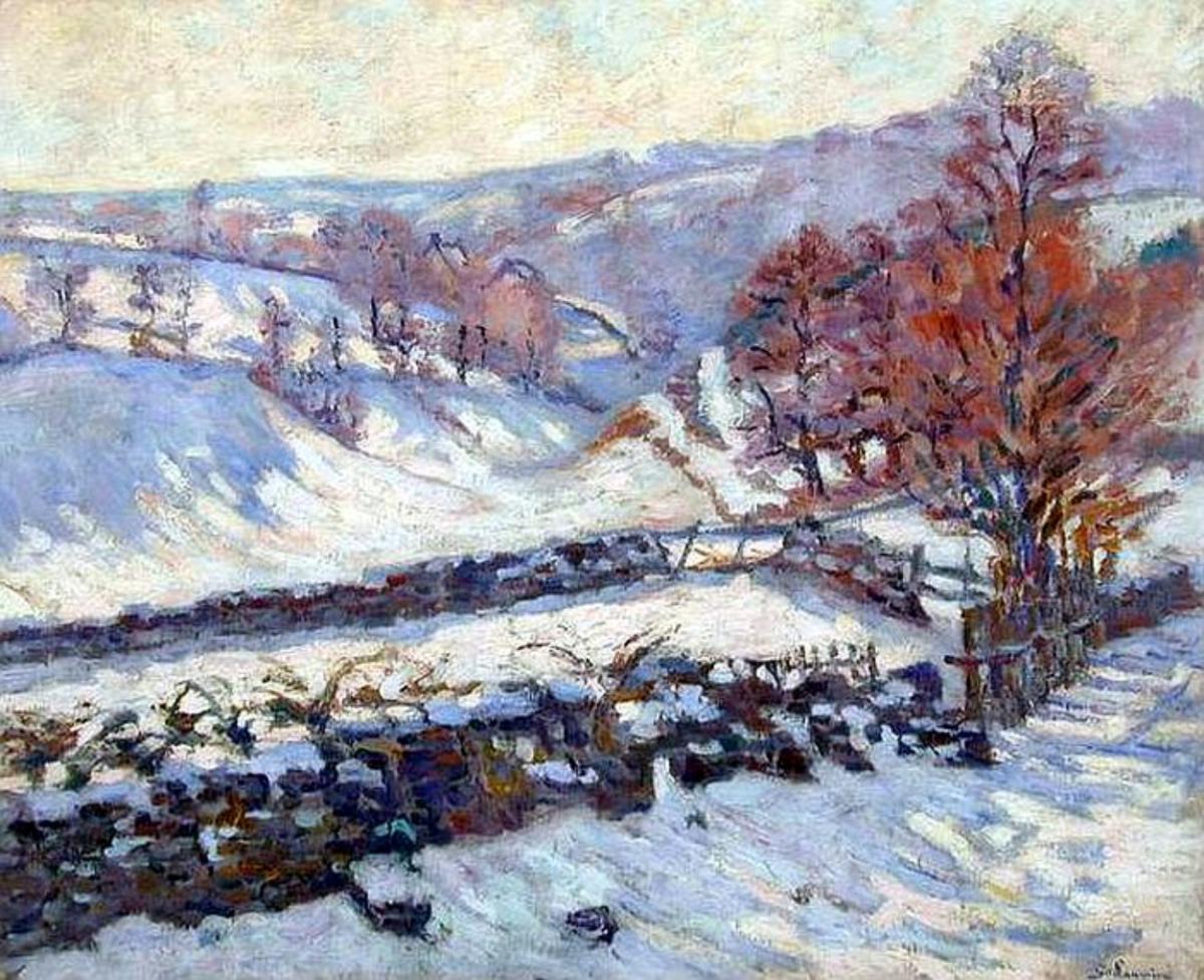 Peintres de l'école de Crozant Guillaumin Armand GUILLAUMIN Armand - paysage de neige custom text
