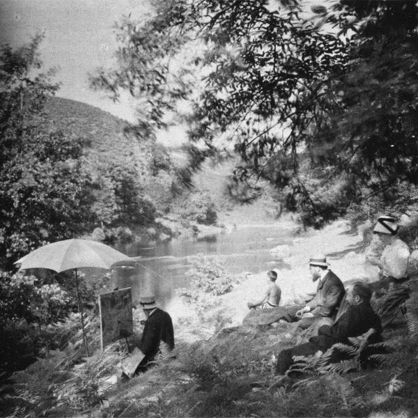 Peintres de l'école de Crozant Documents Antony Personnaz - Armand Guillaumin peignant custom text