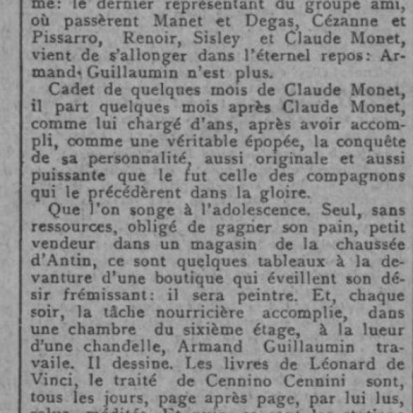 Peintres de l'école de Crozant Documents Comoedia 28 juin 1927, p. 1/6 custom text