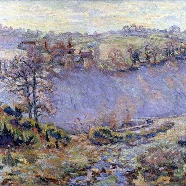 Peintres de l'école de Crozant Guillaumin Armand Armand Guillaumin - Brouillard au pont Charault custom text