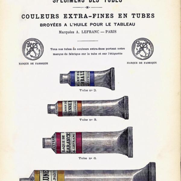 Peintres de l'école de Crozant Le tube de peinture Tubes de peinture Lefranc&Bourgeois custom text