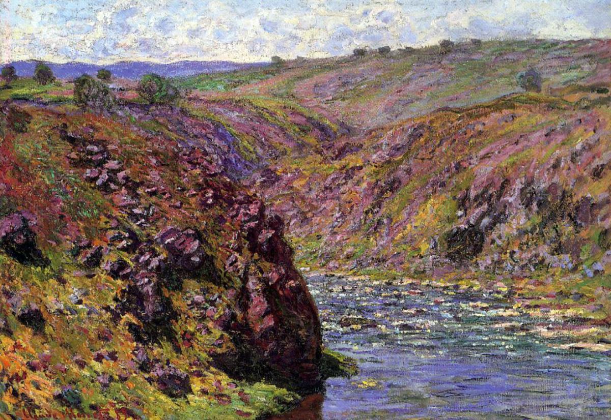 Peintres de l'école de Crozant Monet Claude Claude Monet - Les eaux semblantes, Creuse, effet de soleil custom text