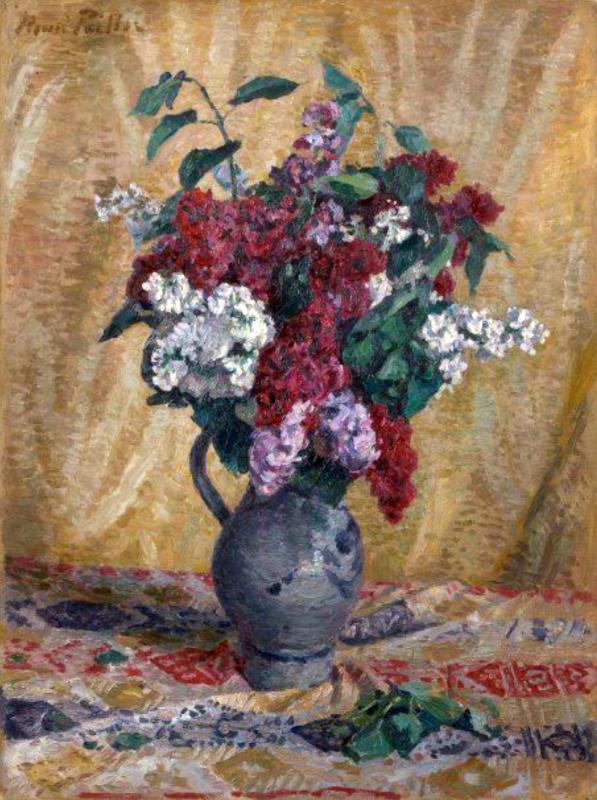 Peintres de l'école de Crozant Pailler Henri Henri Pailler - Le pichet de lilas custom text