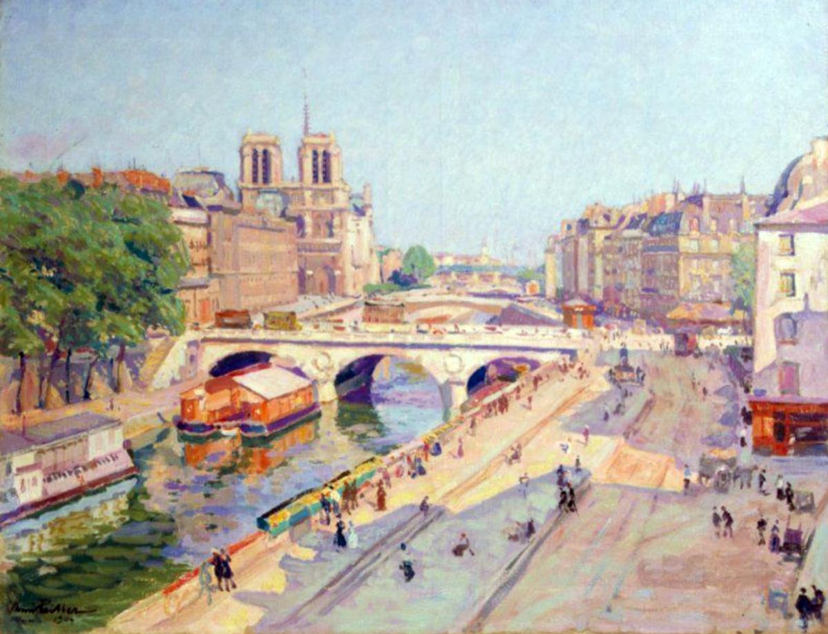 Peintres de l'école de Crozant Pailler Henri Henri Pailler - Le Quai des Grands Augustins custom text