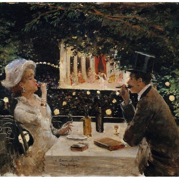 Peintres de l'école de Crozant Béraud Jean Jean Béraud - Diner aux ambassadeurs custom text