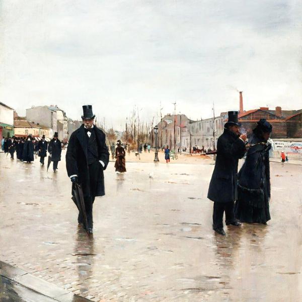 Peintres de l'école de Crozant Béraud Jean Jean Béraud - Le retour de l'enterrement custom text