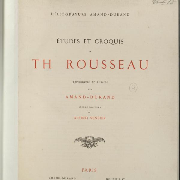 Peintres de l'école de Crozant Documents Etudes et croquis de Th. Rousseau custom text