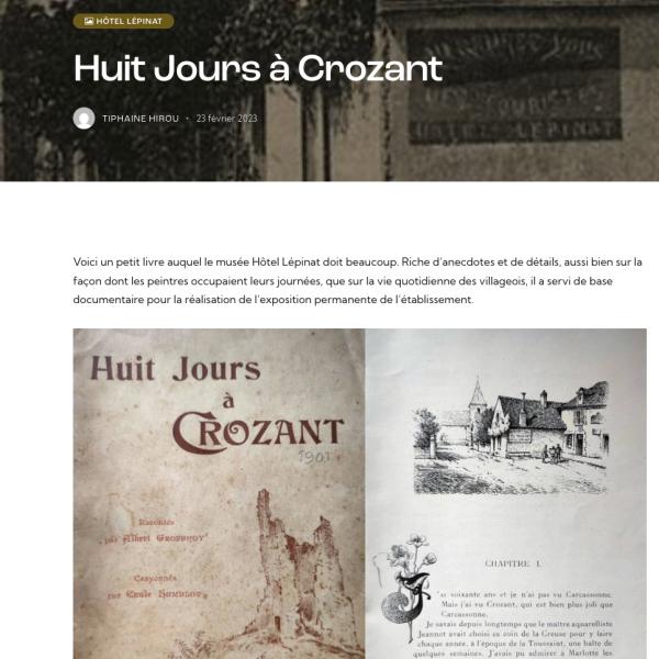 Peintres de l'école de Crozant Documents 8 jours à Crozant custom text