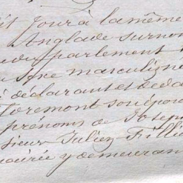 Peintres de l'école de Crozant Documents Anglade Gaston - Acte de naissance custom text