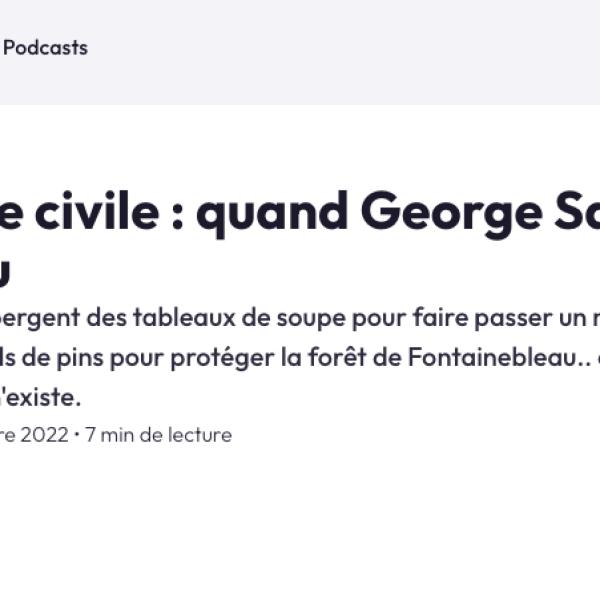Peintres de l'école de Crozant Documents Désobéissance civile : quand George Sand défendait Fontainebleau custom text