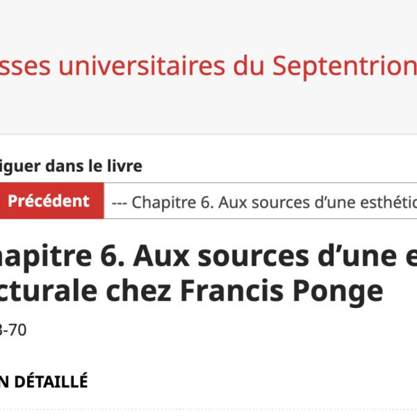 Peintres de l'école de Crozant Documents Aux sources d’une esthétique picturale chez Francis Ponge custom text