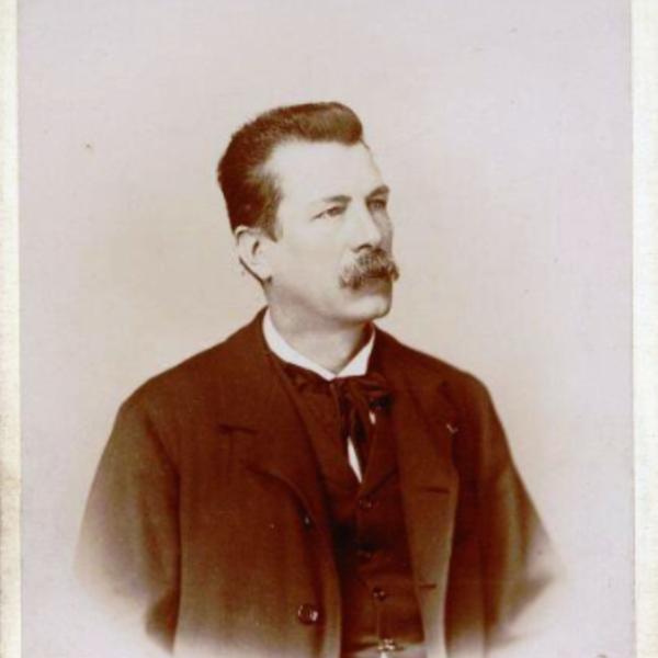 Peintres de l'école de Crozant Documents Gustave Coulon - photo de Maurice Rollinat dédicacée custom text