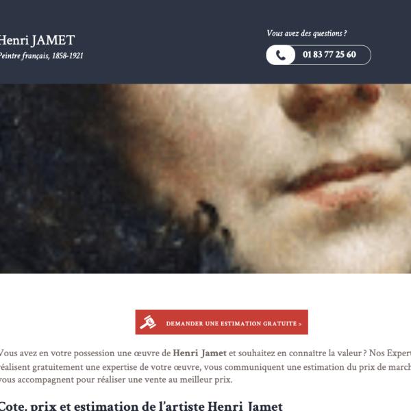 Peintres de l'école de Crozant Documents Cote, prix et estimation de l’artiste Henri Jamet custom text