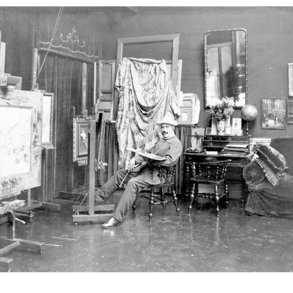 Peintres de l'école de Crozant Documents Jean Béraud dans son atelier custom text