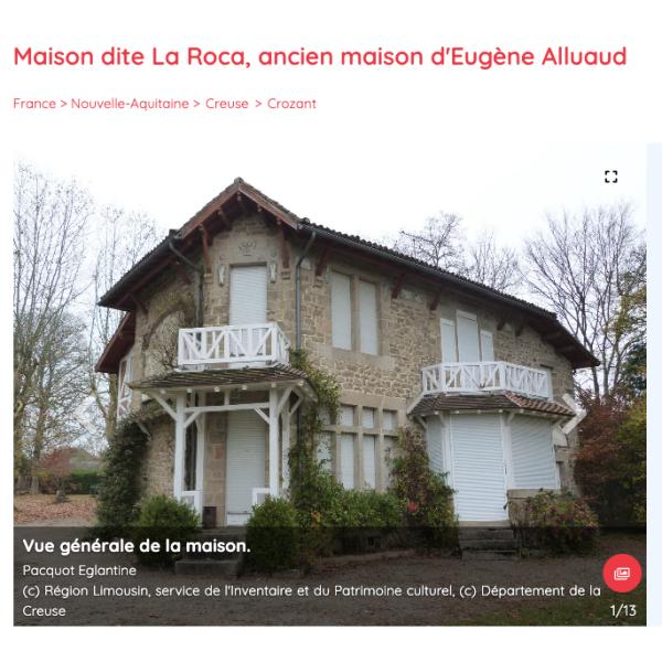 Peintres de l'école de Crozant Documents Villa La Roca à Crozant custom text
