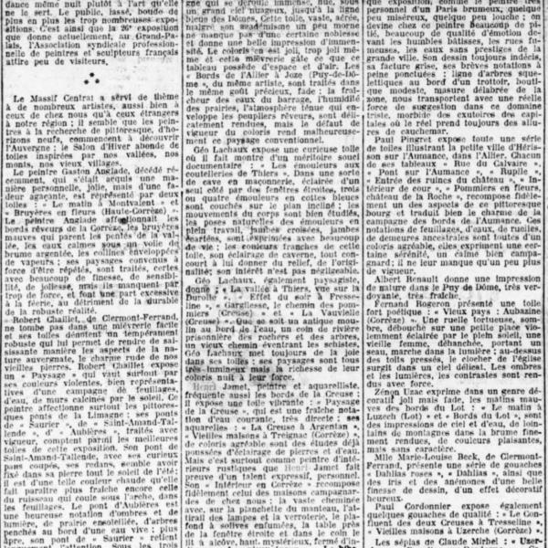 Peintres de l'école de Crozant Documents L'auvergnat de Paris custom text