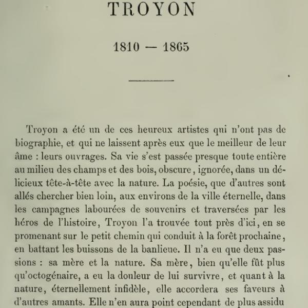 Peintres de l'école de Crozant Documents Les artistes de mon temps - Constant Troyon custom text