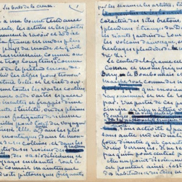 Peintres de l'école de Crozant Documents George SAND Manuscrit autographe custom text