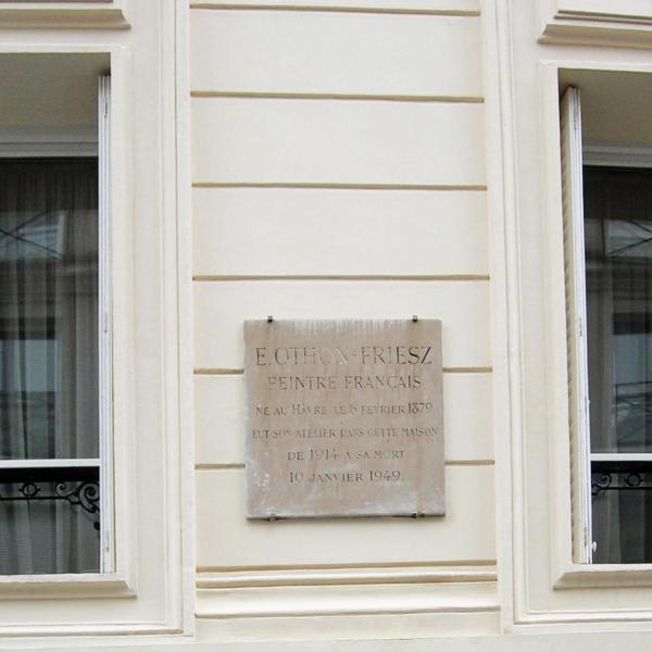 Peintres de l'école de Crozant Documents Othon Friesz - plaque immeuble.jpg custom text