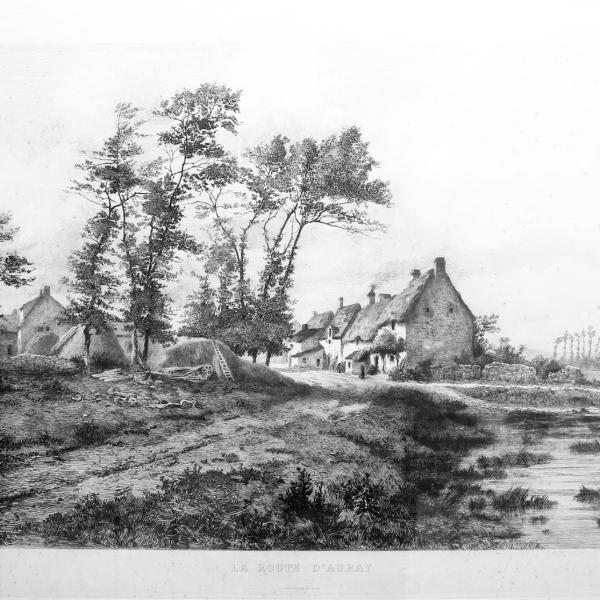 Peintres de l'école de Crozant Humblot Émile Emile Humblot - La route d'Auray custom text