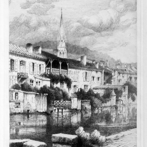 Peintres de l'école de Crozant Humblot Émile Emile Humblot - Le Quai des Pescaux, à Joinville custom text