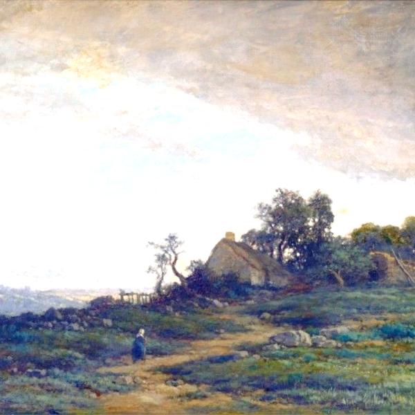 Peintres de l'école de Crozant Desjardins Louis Léon Desjardin Louis-Léon - Retour à la ferme custom text