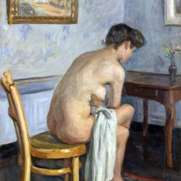 Peintres de l'école de Crozant Pailler Henri Henri Pailler -   Femme nue assise custom text