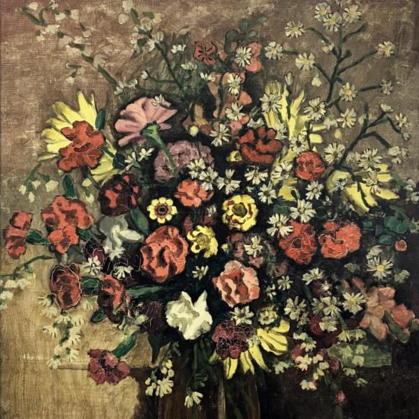 Peintres de l'école de Crozant Villoutreix Mathilde Mathilde Villoutreix - Bouquet de fleurs custom text