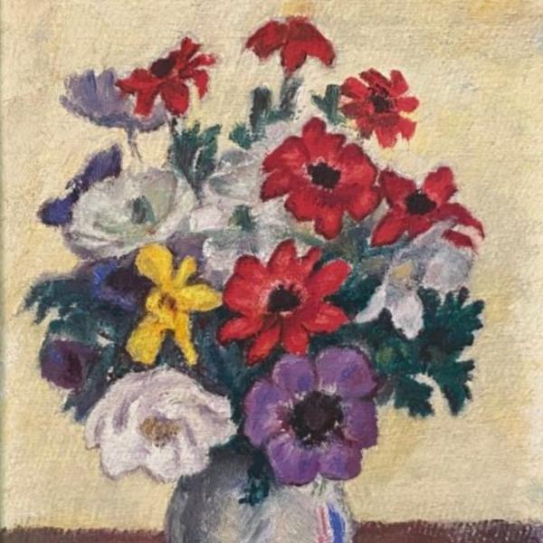 Peintres de l'école de Crozant Villoutreix Mathilde Mathilde Villoutreix - Bouquet de fleurs custom text
