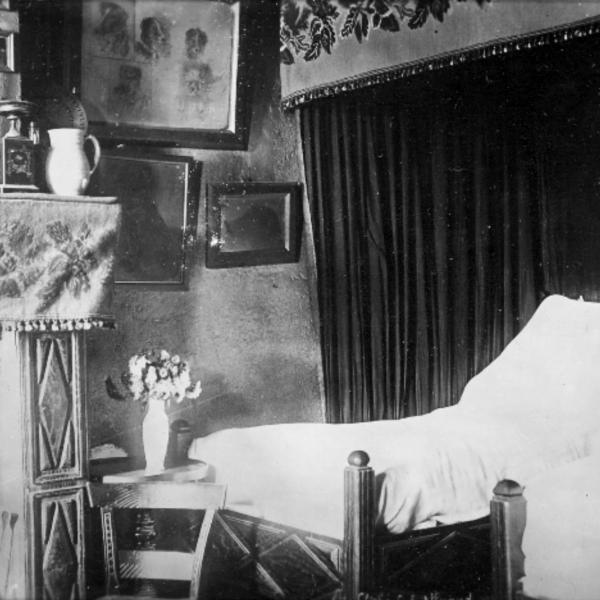 Peintres de l'école de Crozant Alluaud Eugène Eugène ALLUAUD - Chambre à coucher de Maurice Rollinat custom text