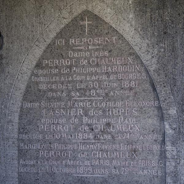 Peintres de l'école de Crozant Documents Perrot de Chaumeux - Plaque mortuaire custom text