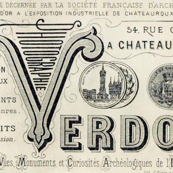 Peintres de l'école de Crozant Documents Encard publicitaire pour le photographe Placide VERDOT custom text